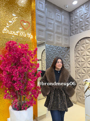 Fur Cheetah Coat With Belt (FUR-2)