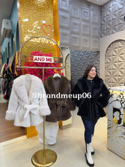 Fur Coat With Belt (FUR-1)