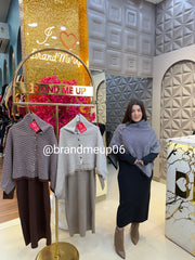 WOOLEN DRESS WITH CAPE (IMP-670)