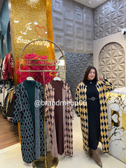 WOOLEN LONG DRESS WITH SHRUG AND BELT (IMP-614)