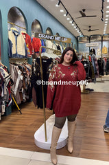 SEQUENCE WOOLEN DRESS (IMP-732) GOLDEN LEAF