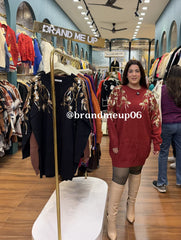 SEQUENCE WOOLEN DRESS (IMP-732) GOLDEN LEAF