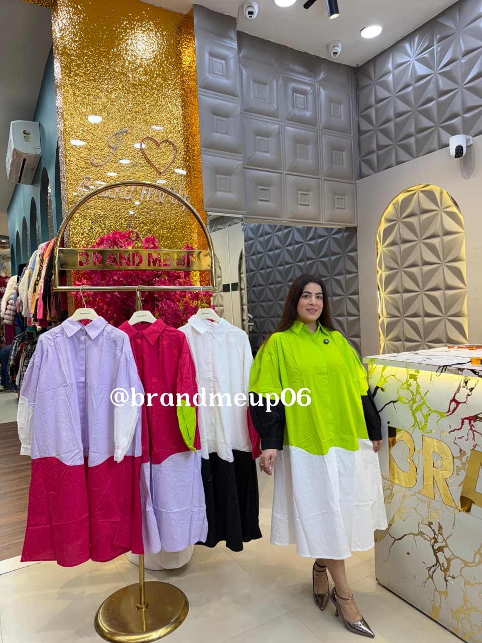 COTTON DOUBLE COLOR DRESS (DRESS-337)