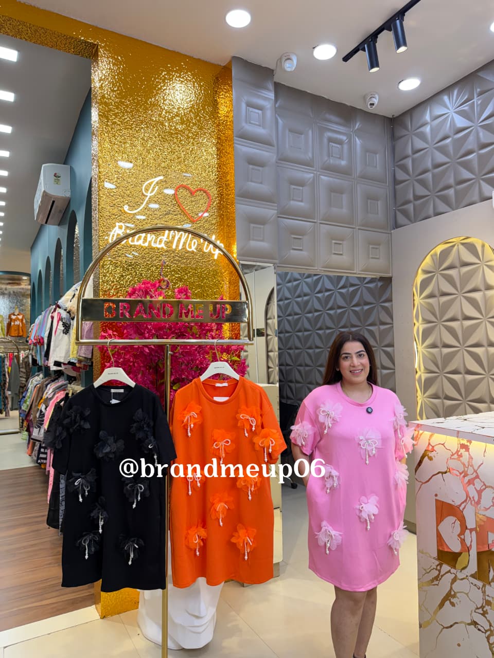 Imported Partywear Dress With Pocket (PRM-611) PEARL BOW