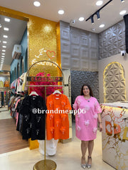 Imported Partywear Dress With Pocket (PRM-611) PEARL BOW