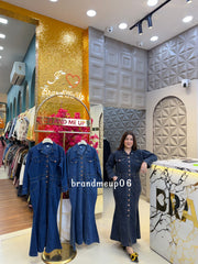 DENIM FISHCUT DRESS (PRM-850)