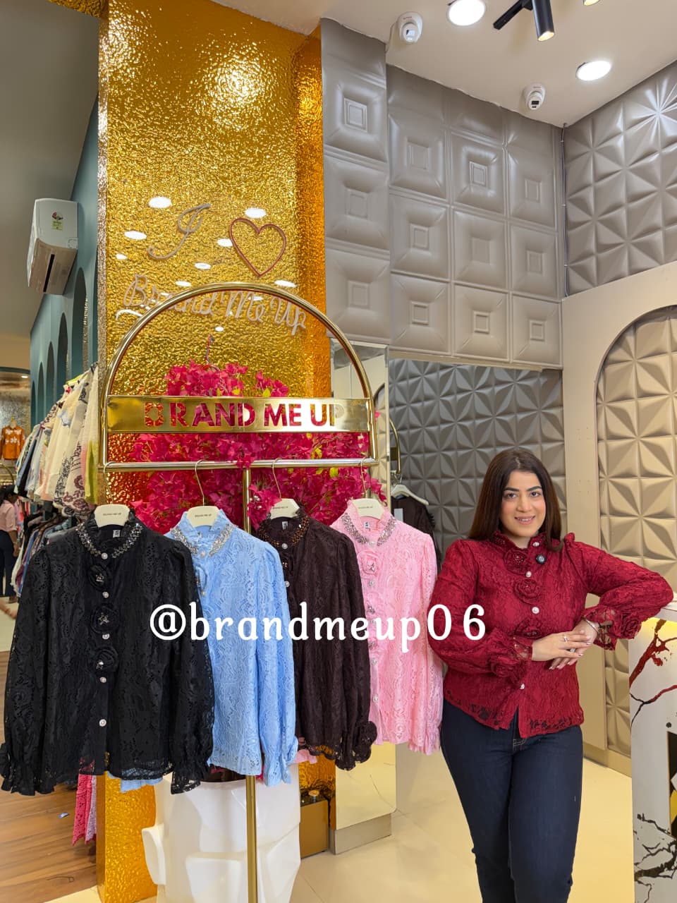 'LIVA' ROSE LACE TOP (CODE 2165) (PRM-930)