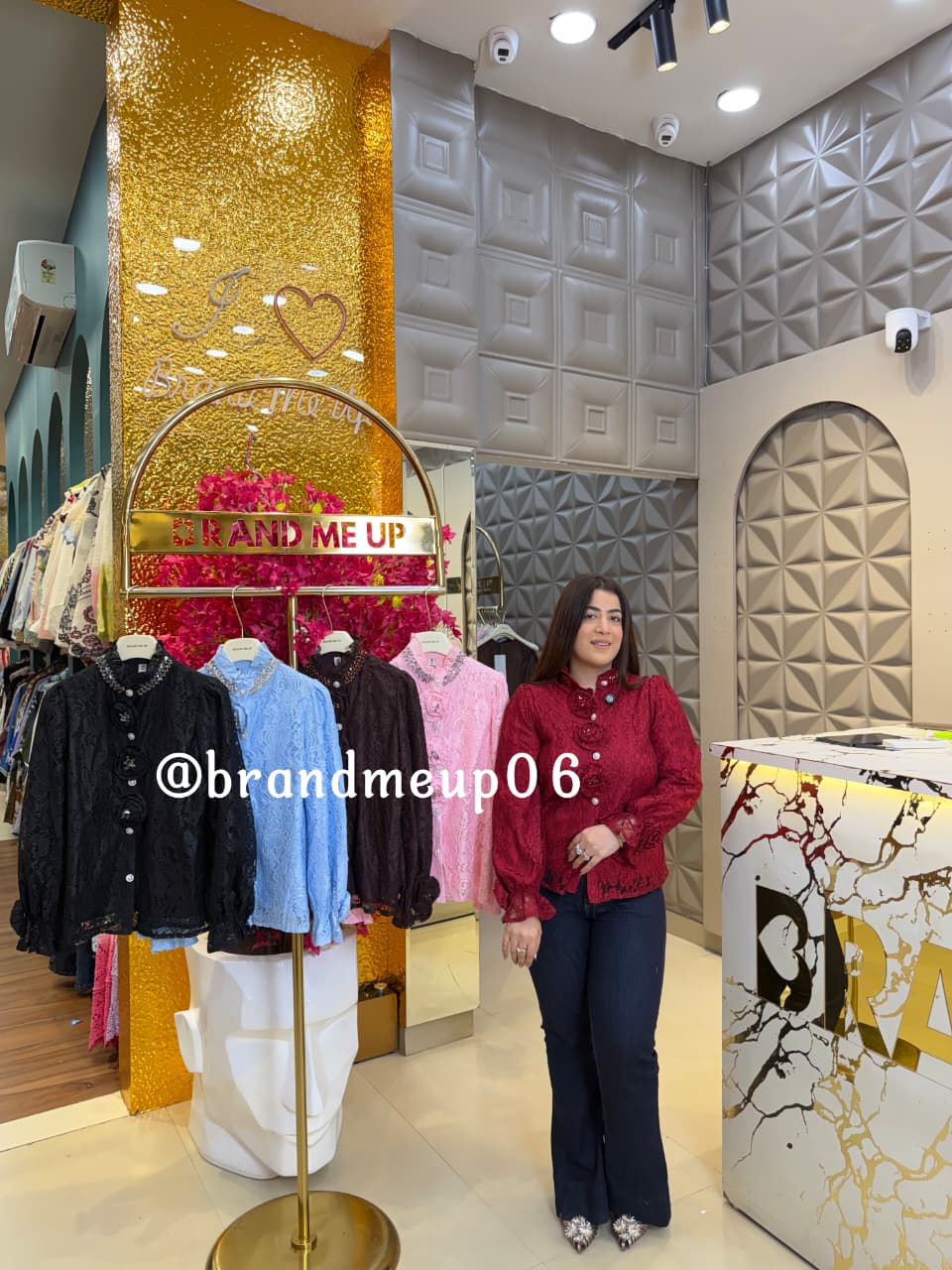 'LIVA' ROSE LACE TOP (CODE 2165) (PRM-930)