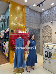 ‘SOFTIE’ DENIN DRESS WITH BELT (SKU-46) (CODE-99125)