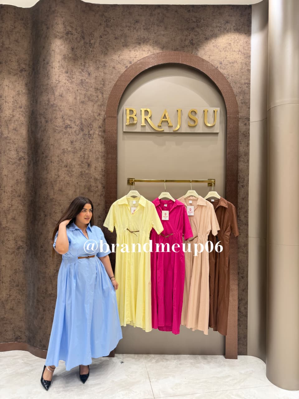 ‘TREND’ COTTON DRESS WITH FRONT ATTACHED BELT (SKU-243)