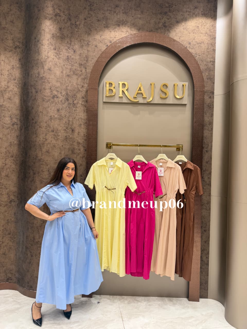 ‘TREND’ COTTON DRESS WITH FRONT ATTACHED BELT (SKU-243)