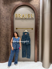 ‘OPAL’ 2PCS DENIM CORD SET (SKU-176) (CODE-2214)