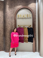 FULL SLEEVES CUTE DRESS WITH POCKETS (PRM-721)