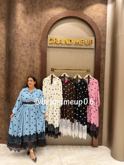 ‘PEAK’ POLKA DRESS WITH LACE (SKU-311)