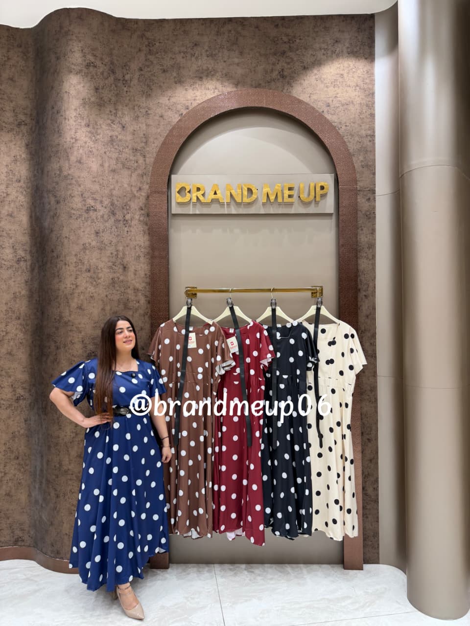 ‘POLI’ POLKA DRESS WITH BELT (SKU-278)