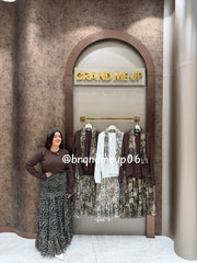 ‘MIRELLE’ 3PCS SKIRT SET WITH SCARF (SKU-314)