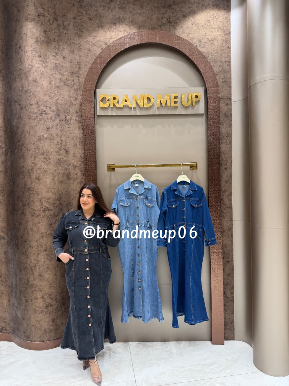 DENIM FISHCUT DRESS (PRM-850)