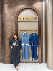 DENIM FISHCUT DRESS (PRM-850)