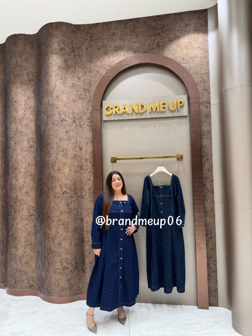 ‘ALBA’ FULL SLEEVES DENIM DRESS (SKU-341) (CODE-2546)
