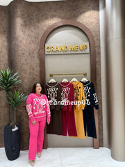 EMBROIDERY WOOLEN CORD SET (IMP-569)
