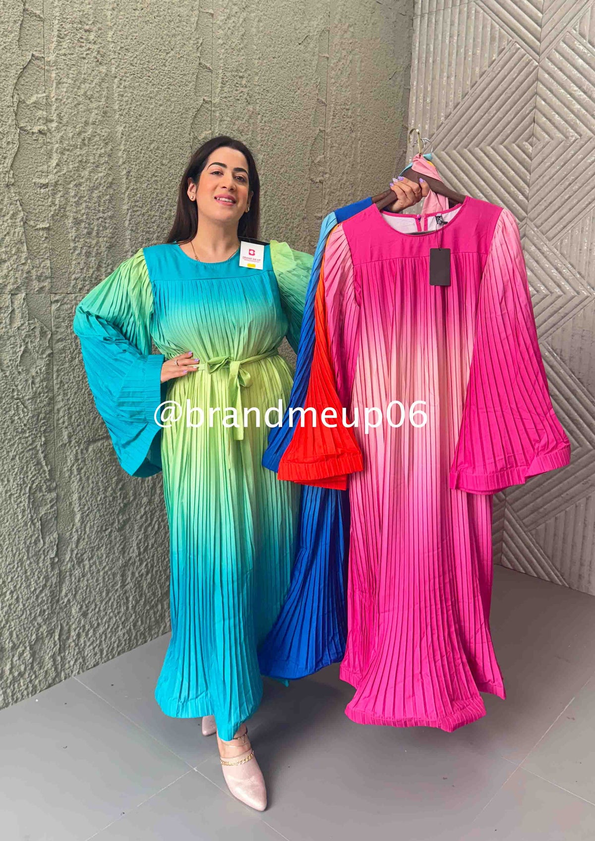 Ombre Pleated Dress (PRM-99)