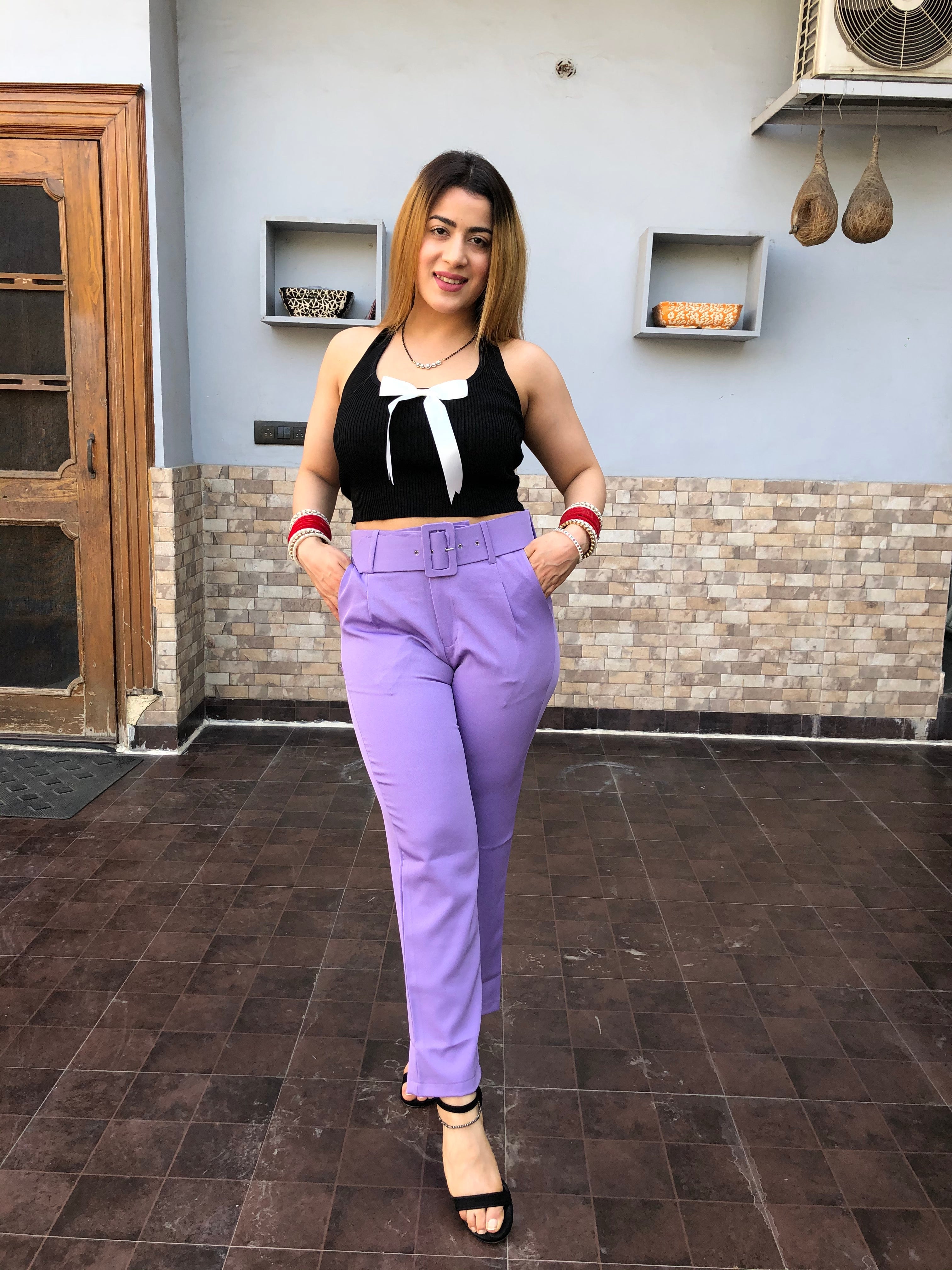 High Waist Pants With Pocket