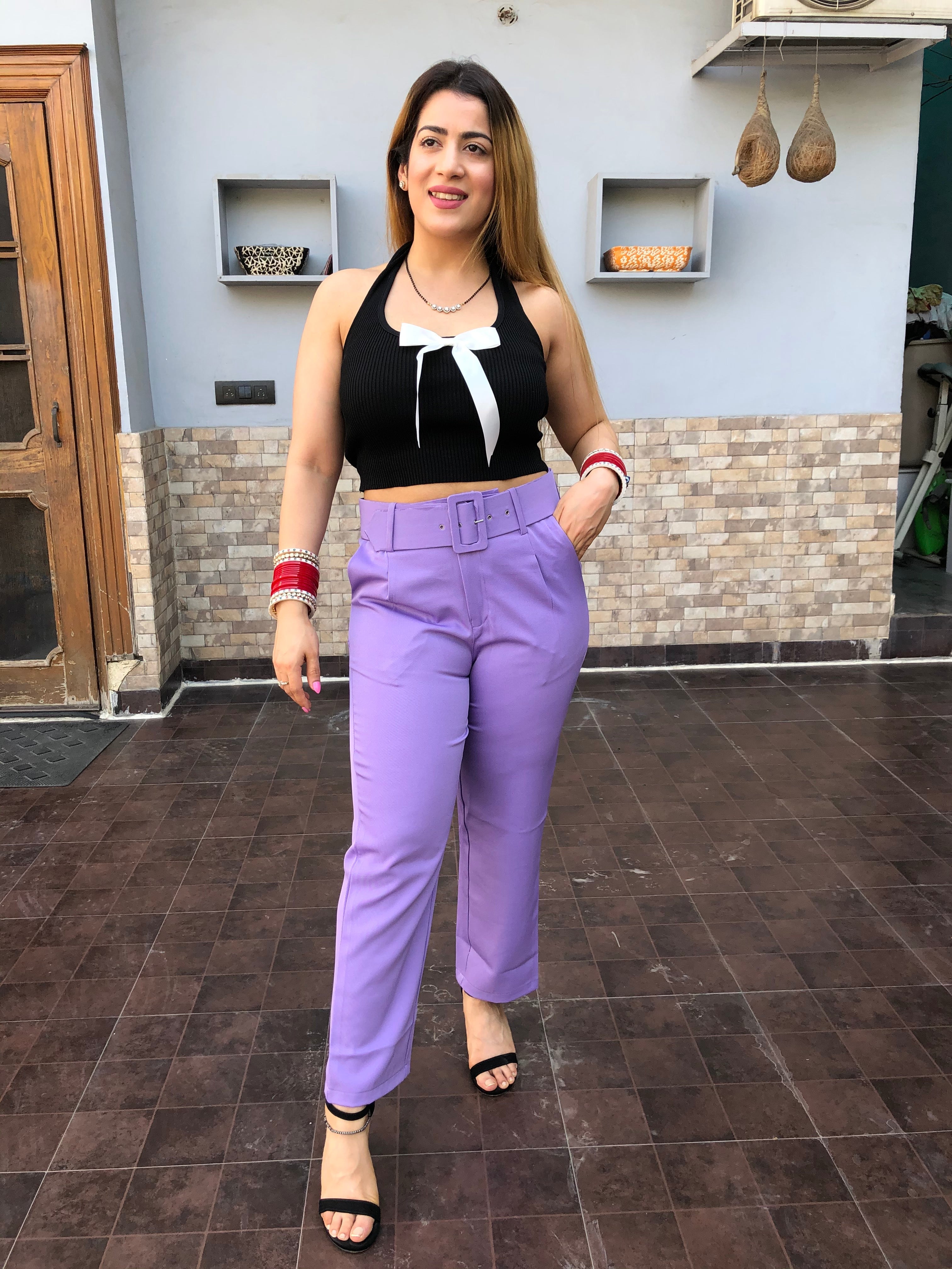 High Waist Pants With Pocket