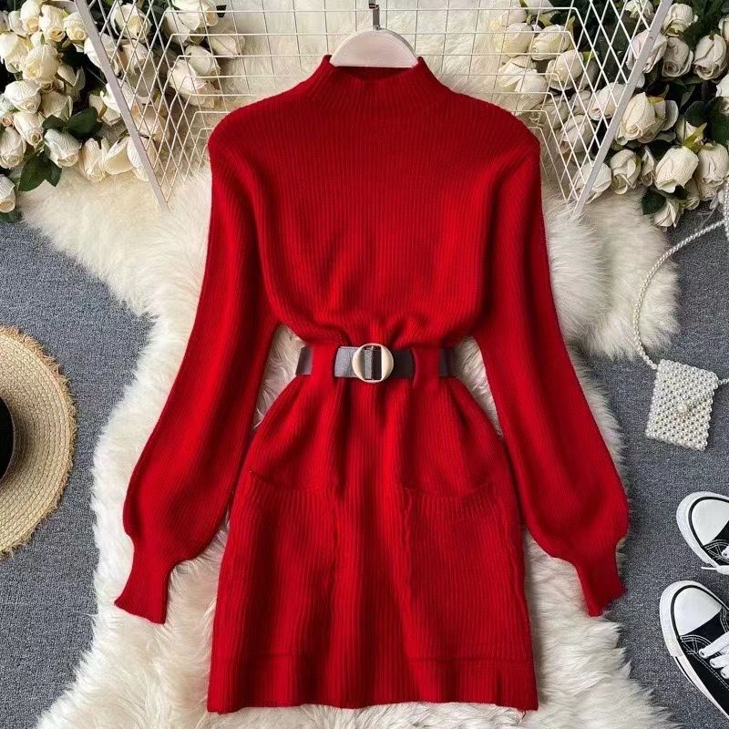 Woolen Dress With Belt (IMP-33)