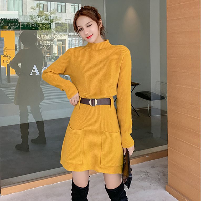 Woolen Dress With Belt (IMP-33)