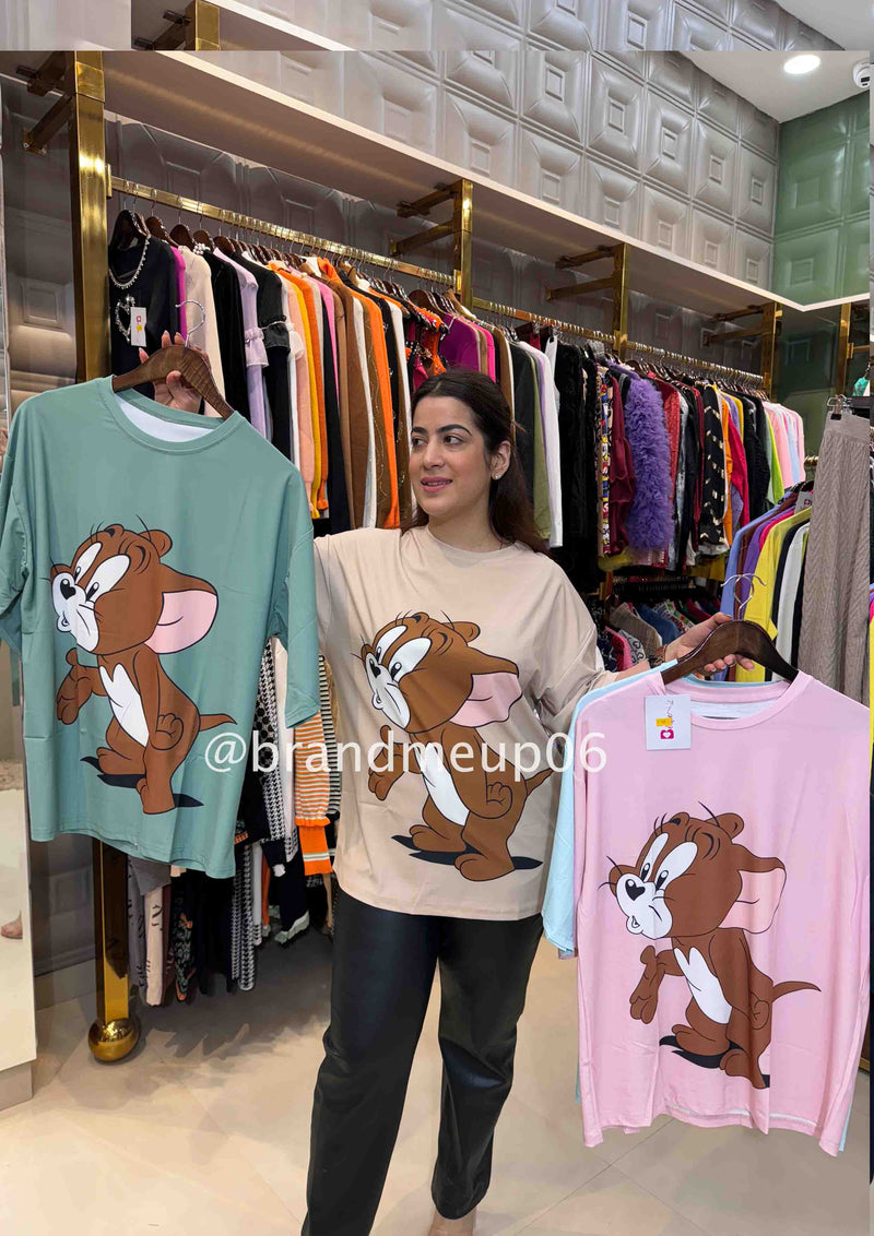 Baggie Tshirt (TEE-52)  Mouse  - blue